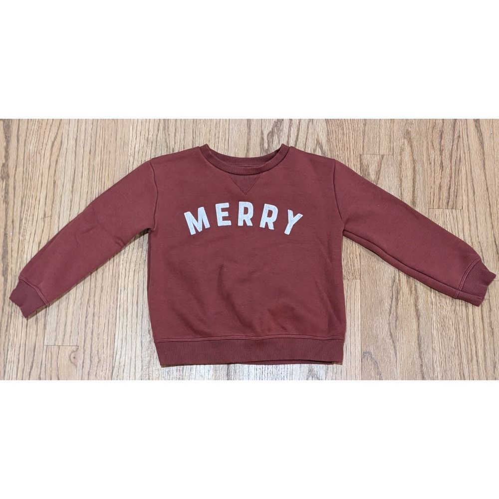 Little Co by Lauren Conrad Merry Christmas Pullover Crewneck Sweatshirt 3T